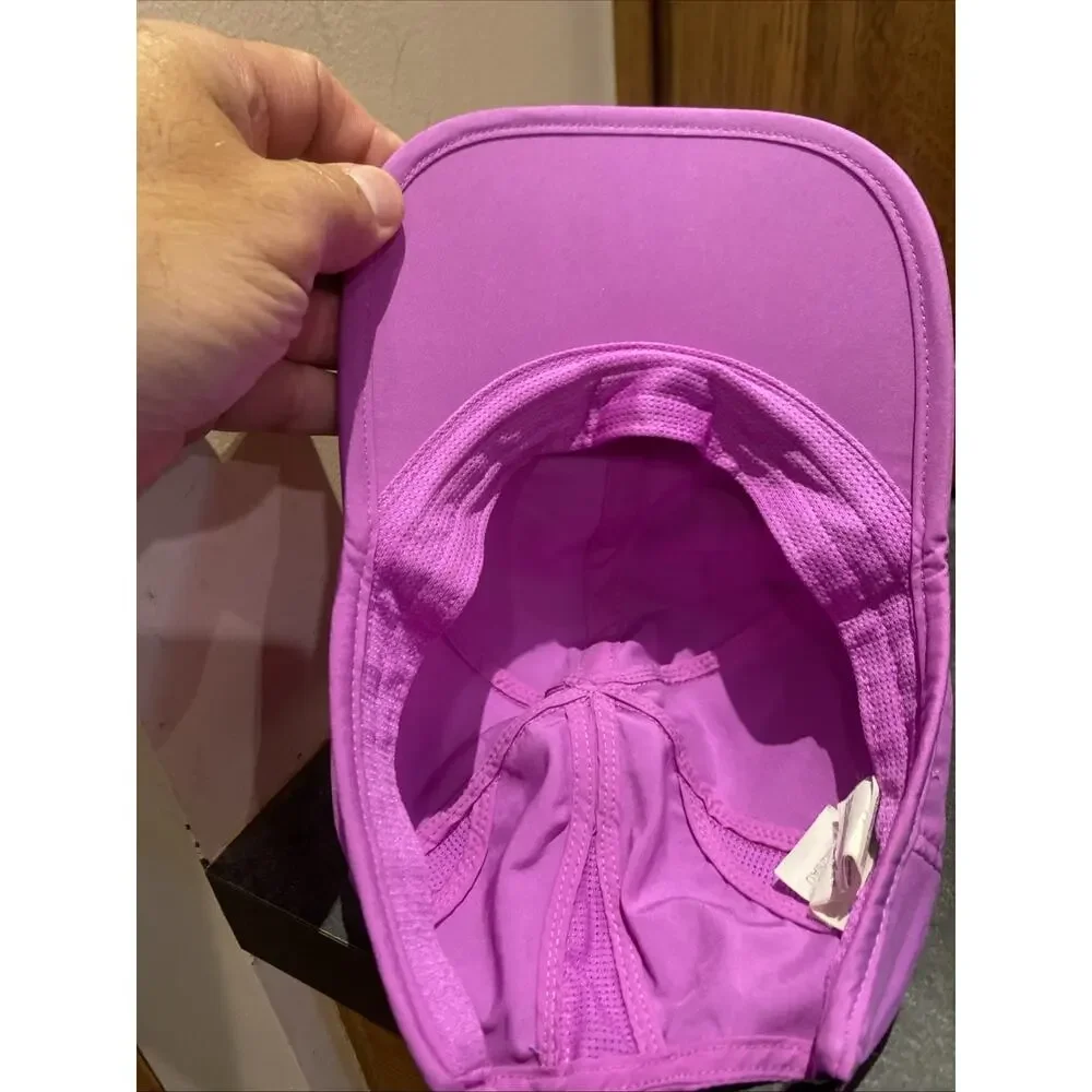 The North Face Hat Adjustable Youth MPurple Lightweight Hiking Running Cap Logo